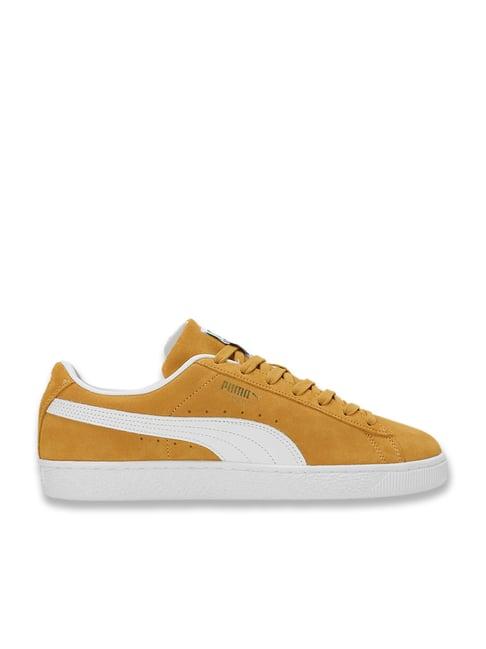 puma men's suede classic yellow casual sneakers