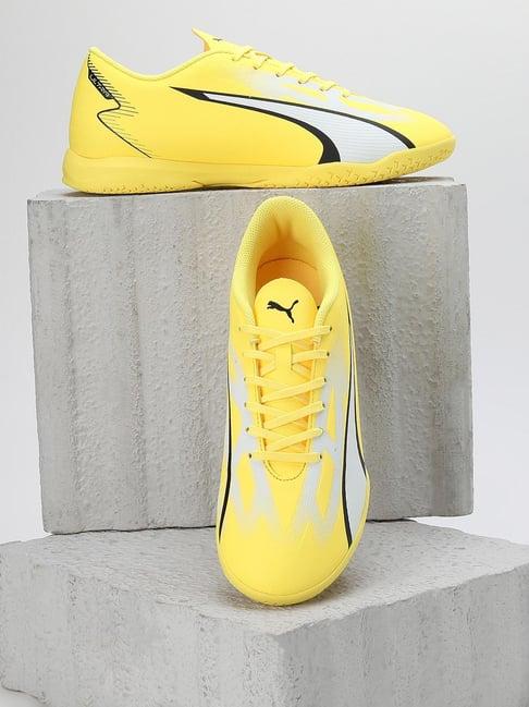 puma men's ultra play it yellow football shoes