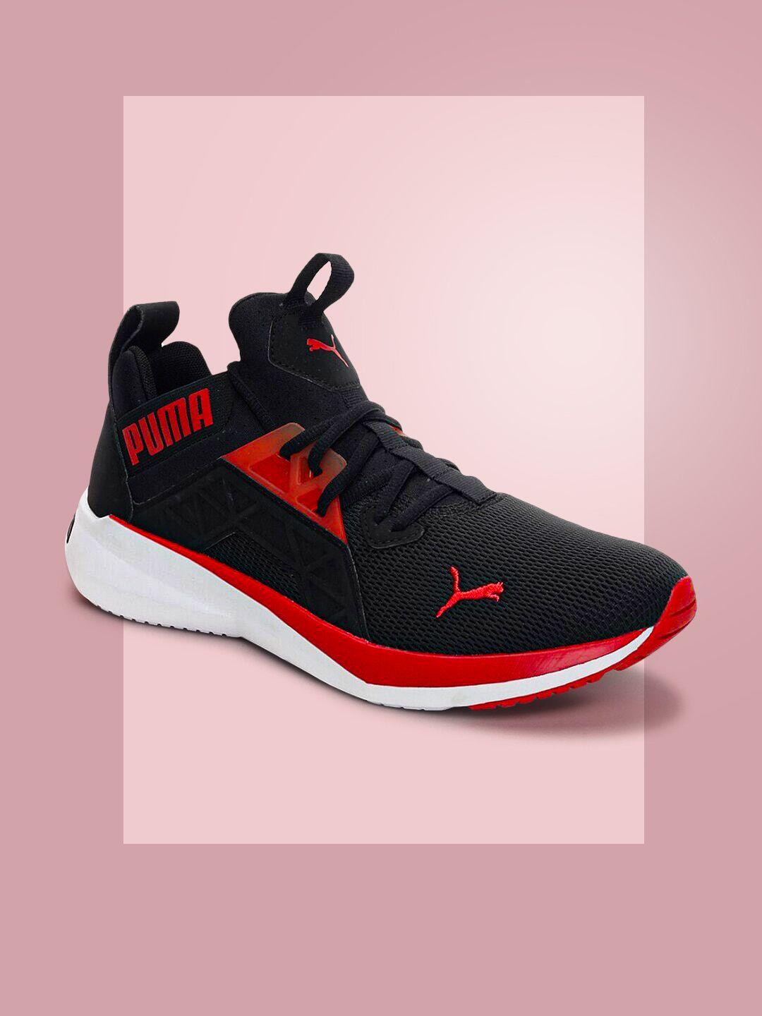 puma men black & red softride enzo nxt ombre walking shoes
