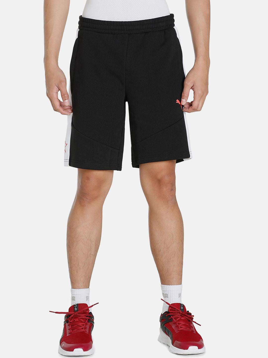 puma men black 1der kl rahul outdoor sports shorts