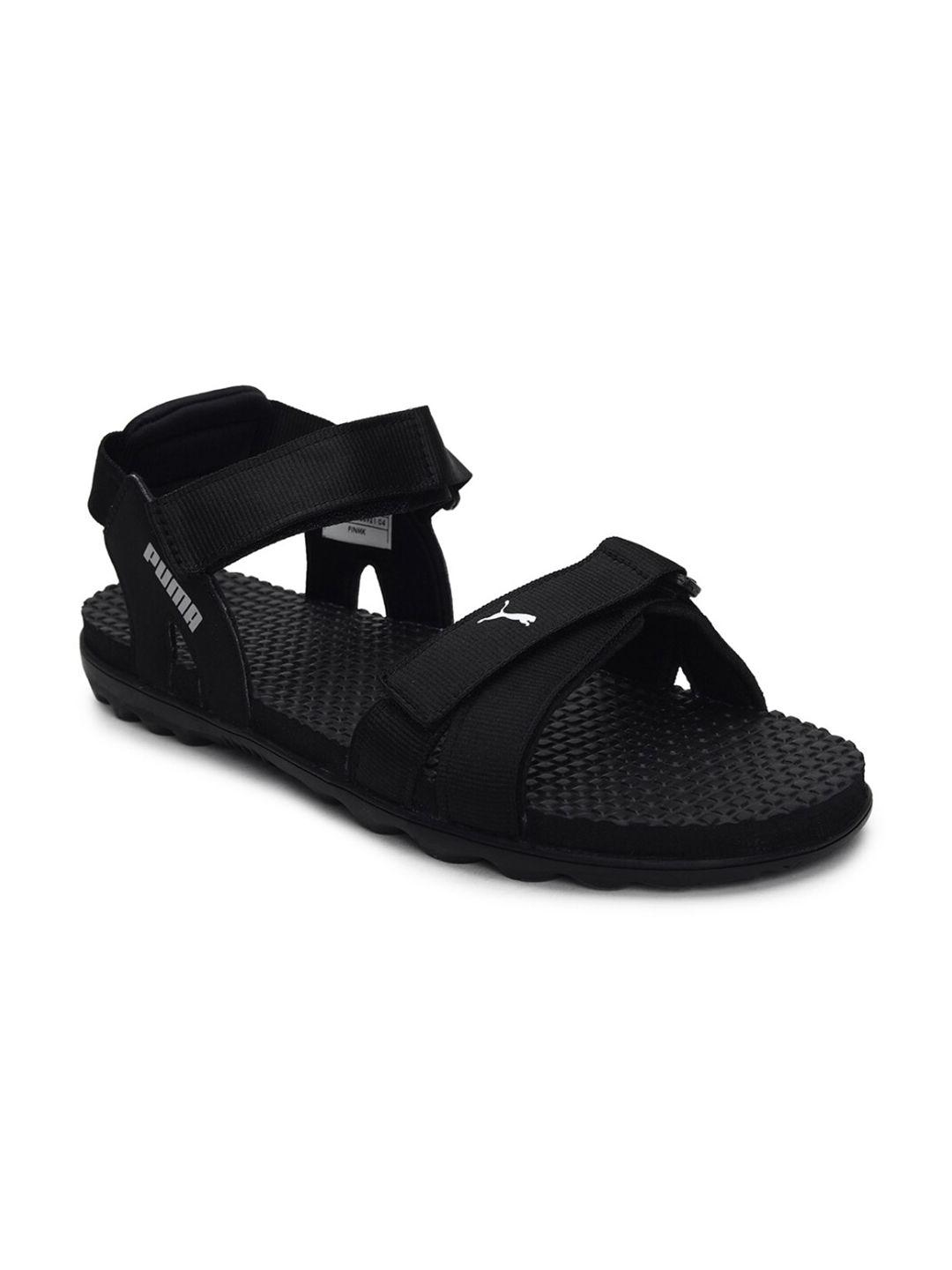 puma men black comfort sandals