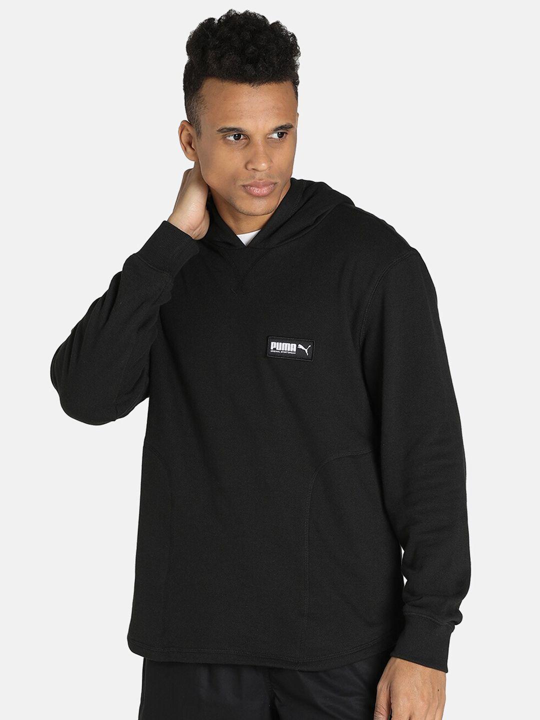 puma men black hooded sweatshirt