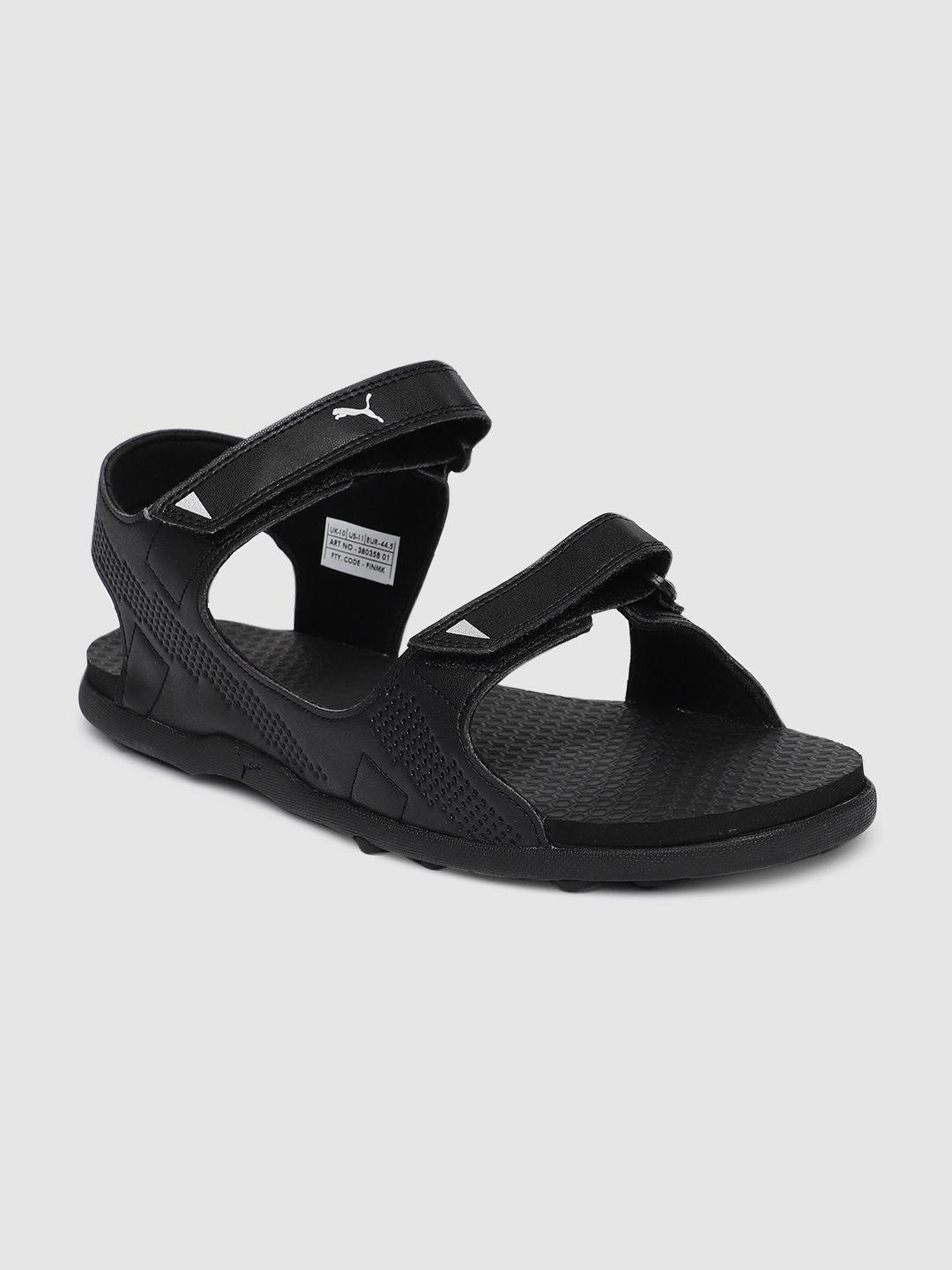 puma men black street walk sports sandals