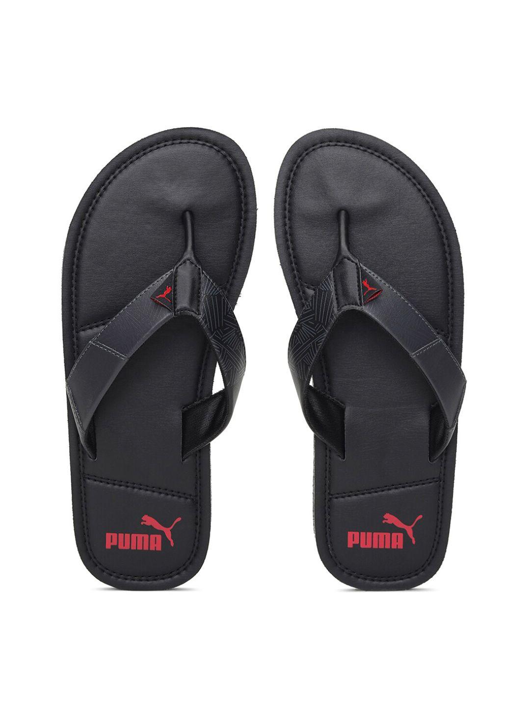 puma men black thong flip-flops