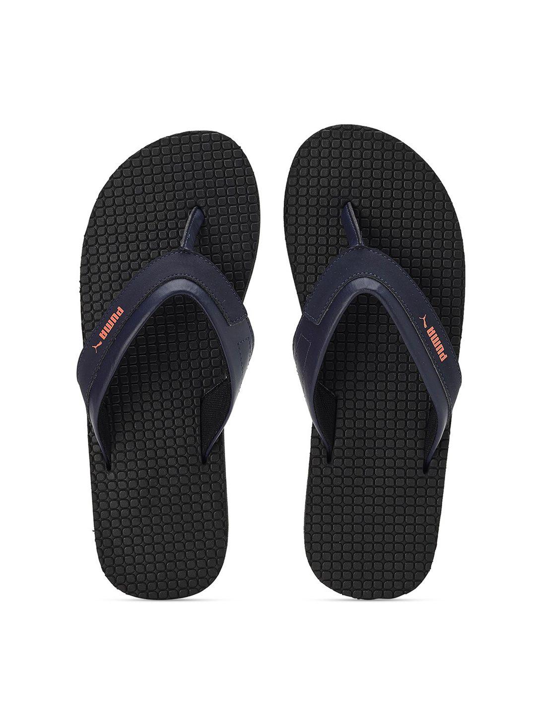 puma men blue & black thong flip-flops