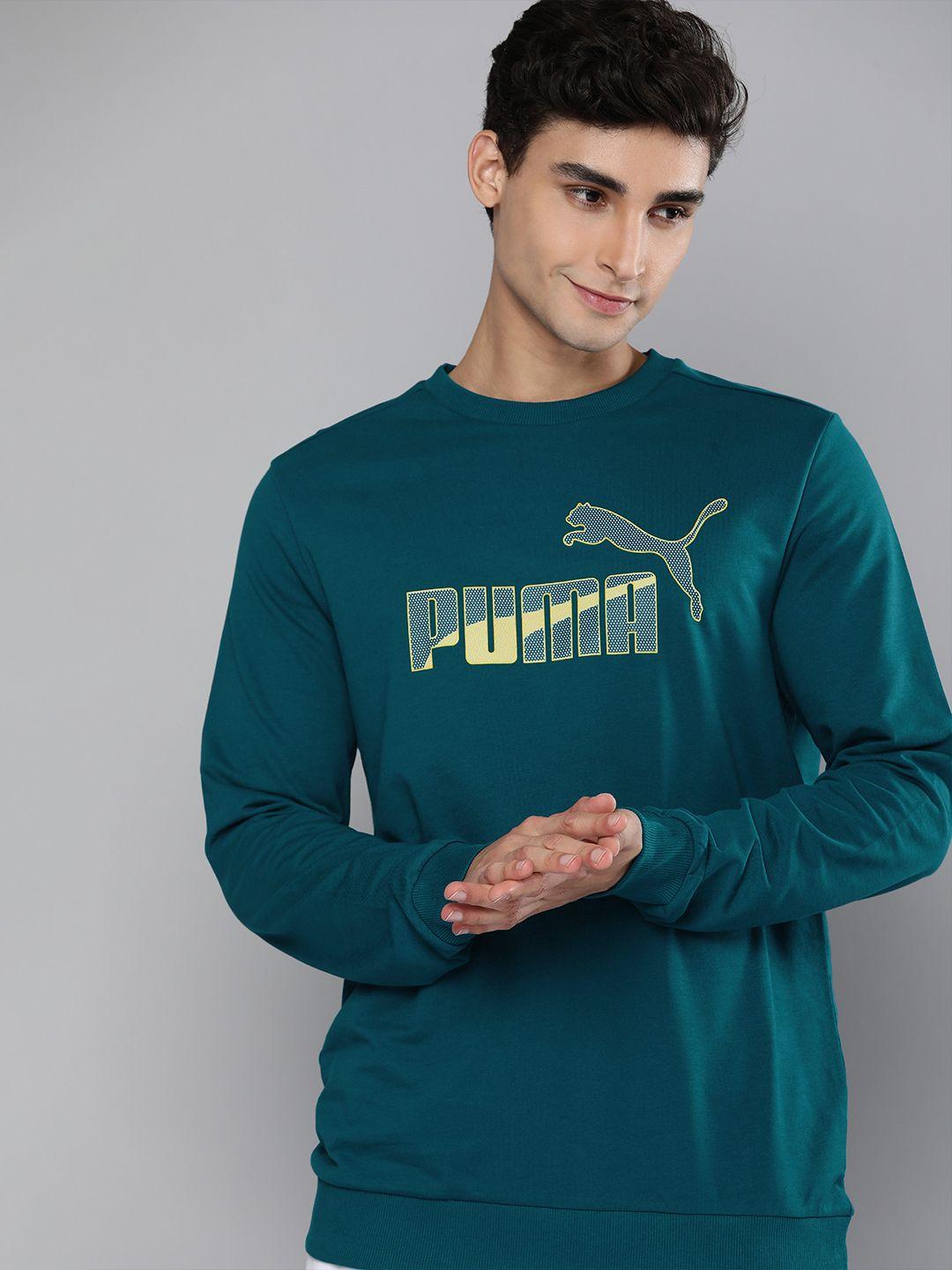 puma men blue brand logo sweatshirt