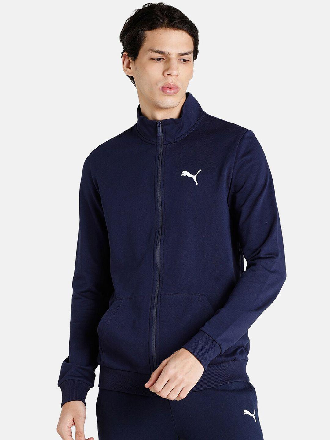 puma men blue puma india slim fit jacket