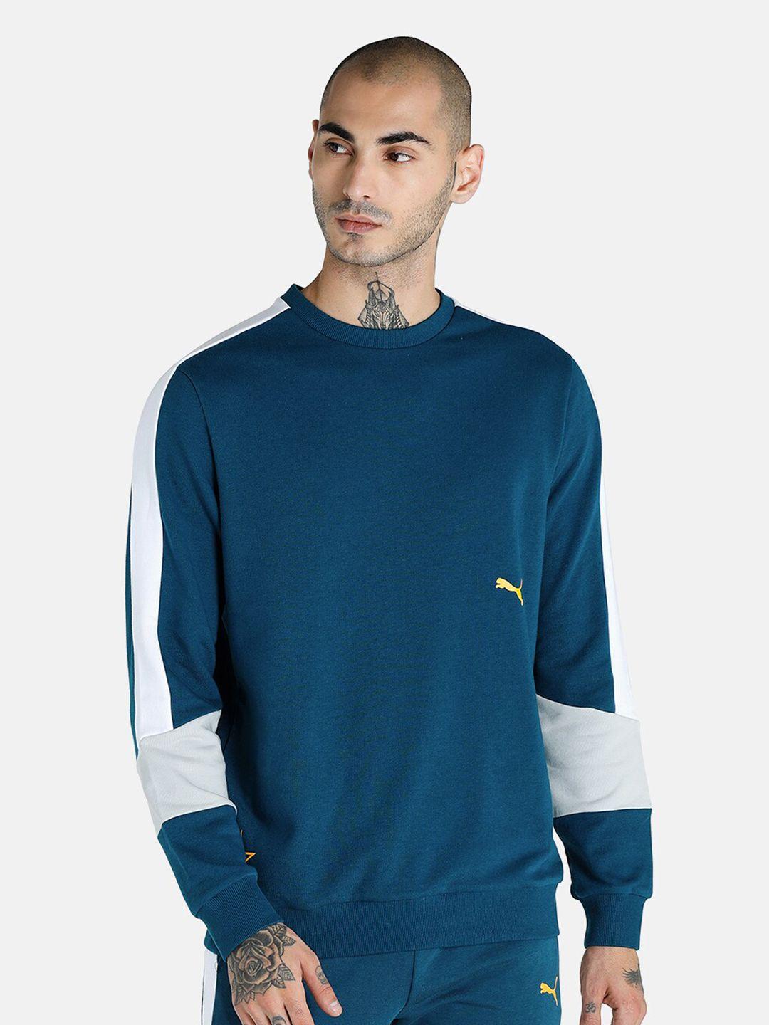 puma men blue puma x 1der crew sweatshirt