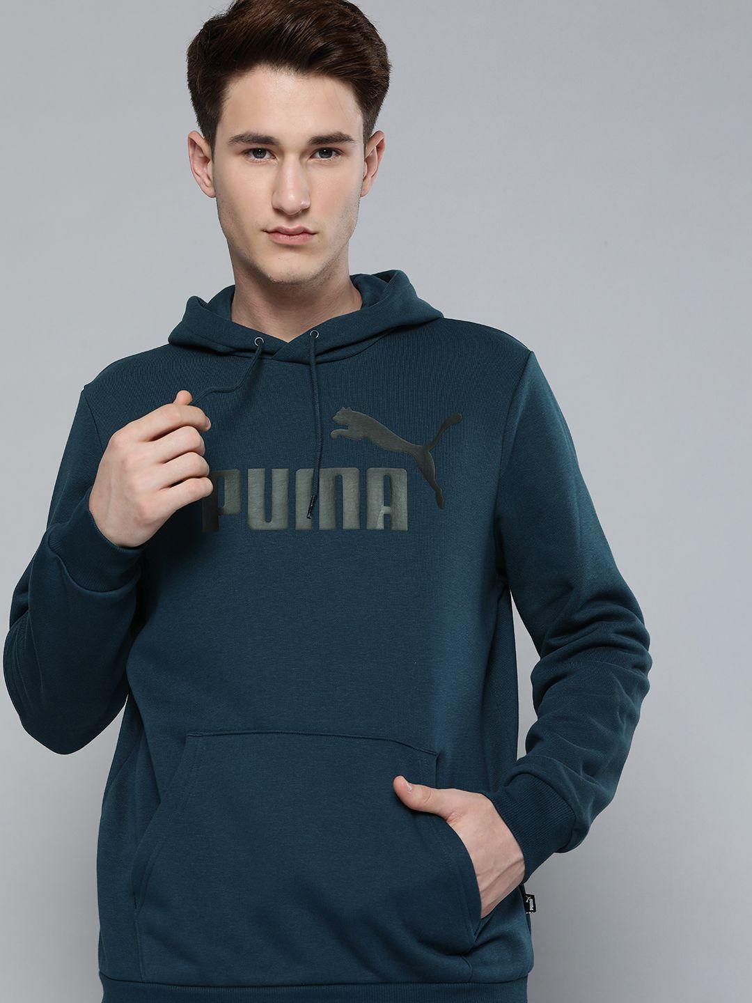 puma men brand logo hooded sweatshirt