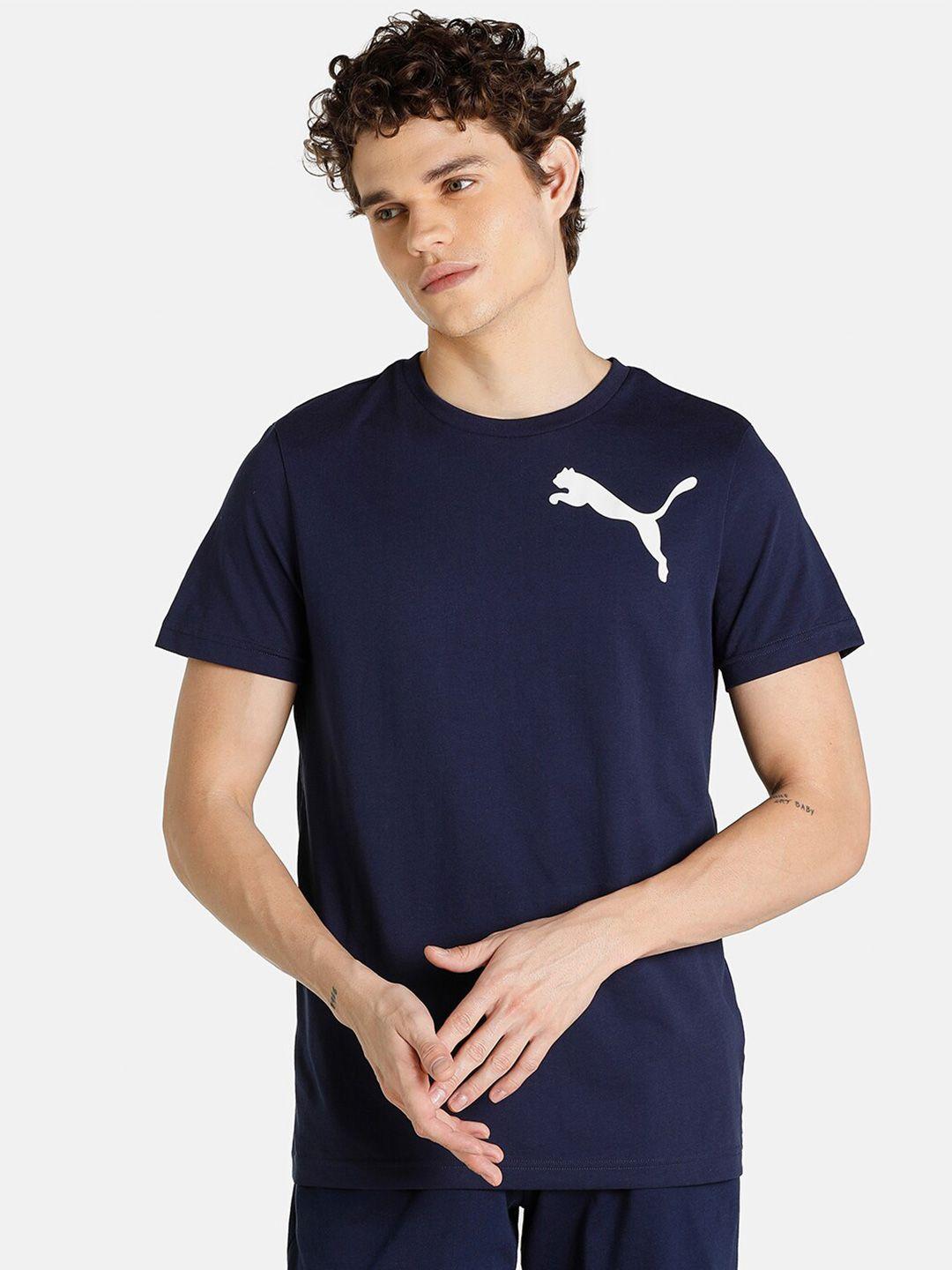 puma men brand logo printed slim fit t-shirt