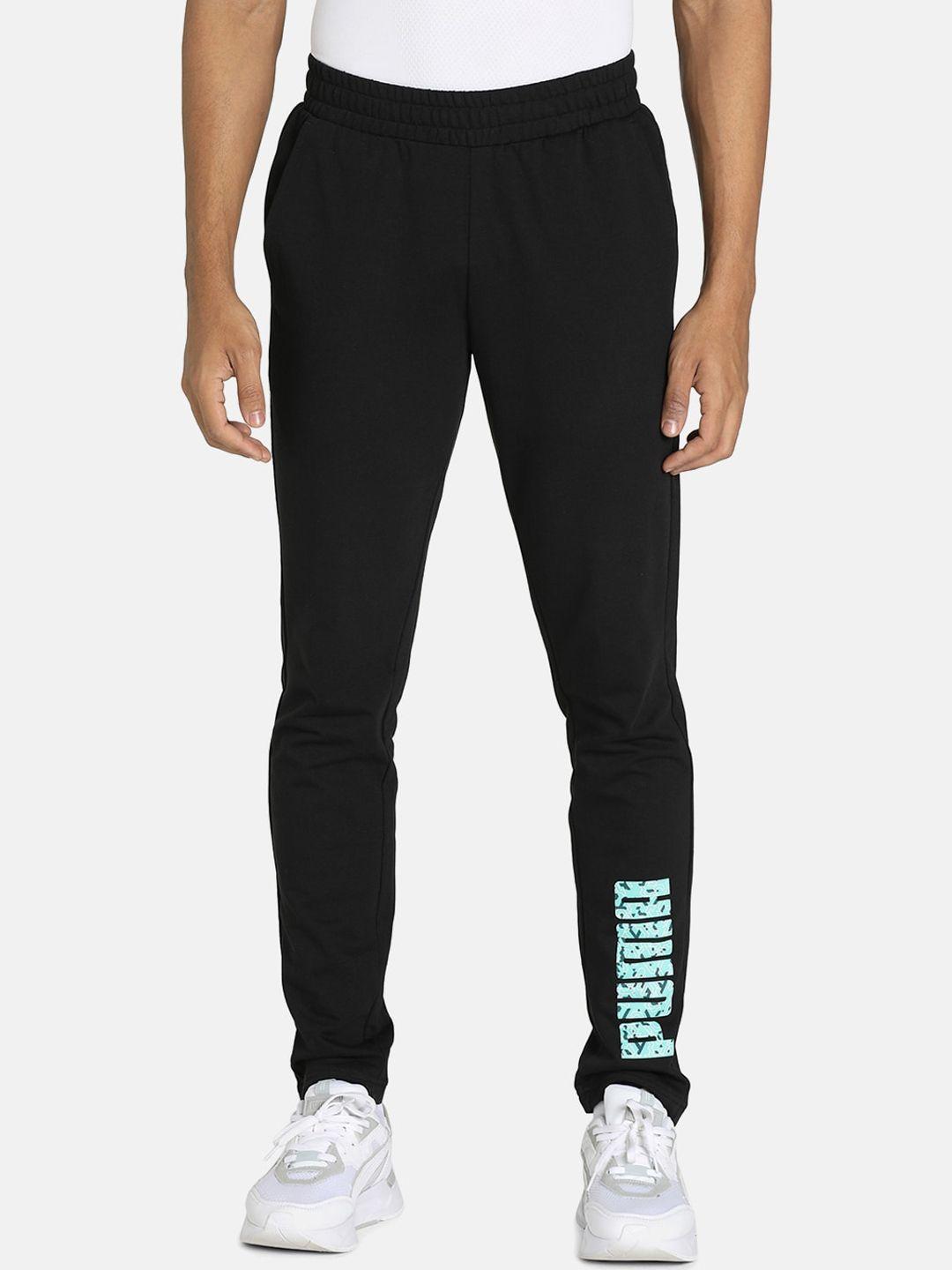 puma men brand logo printed slim fit track pants