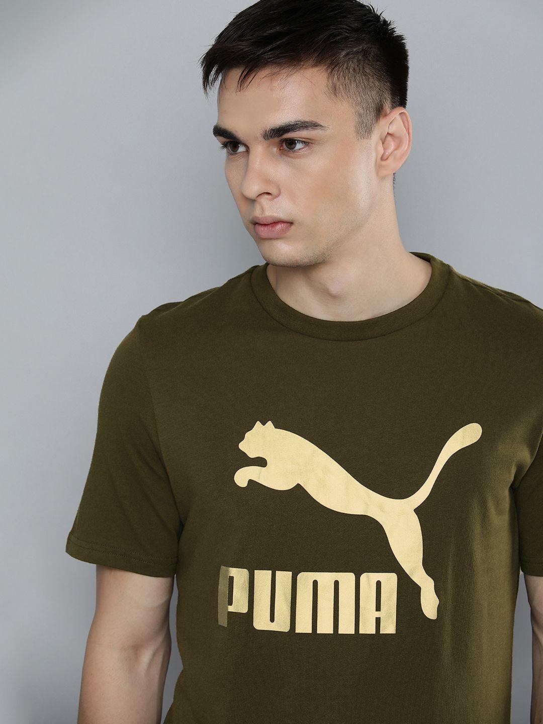 puma men brand logo printed t-shirt