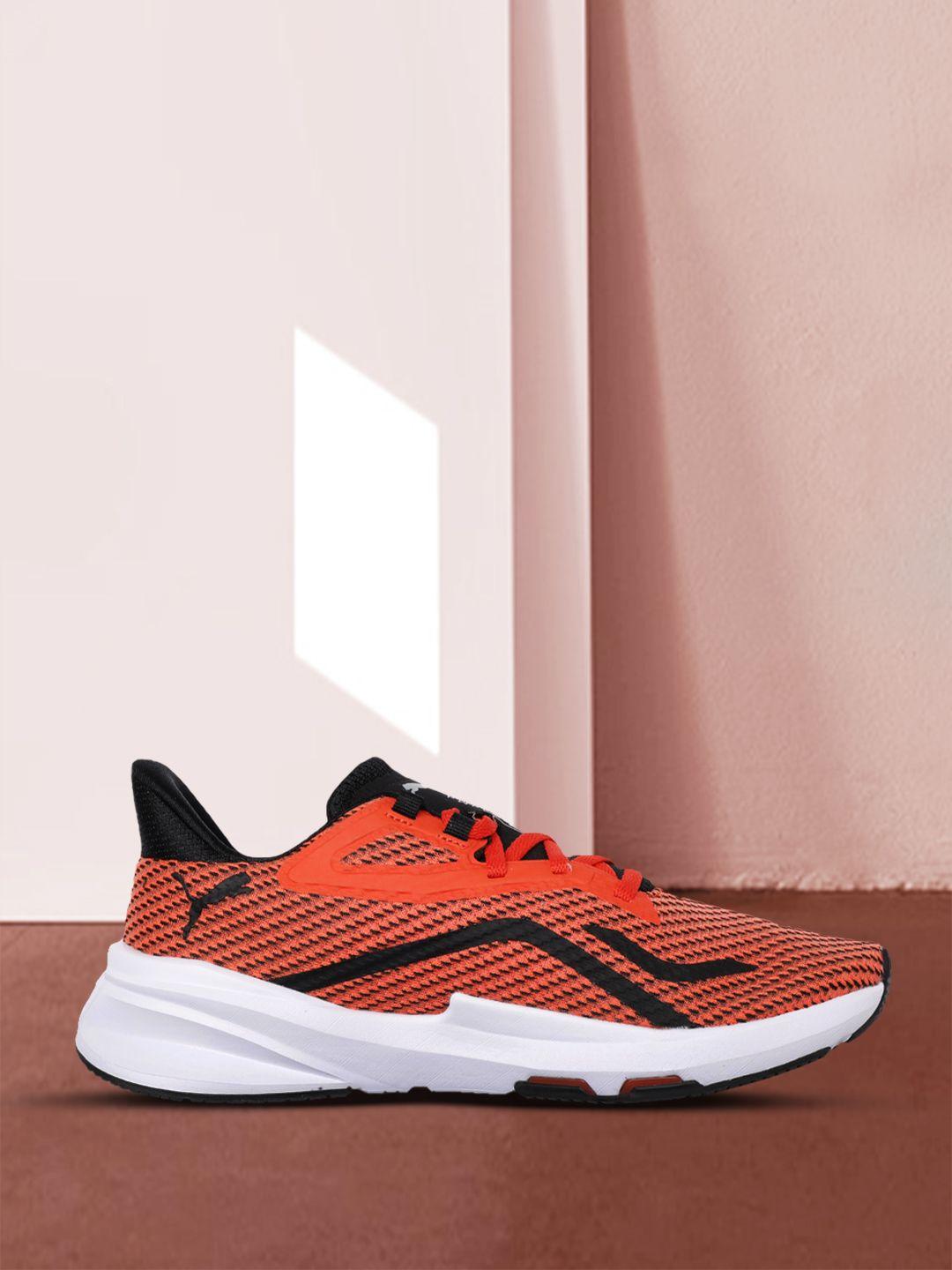 puma men coral & black pwrframe training shoes