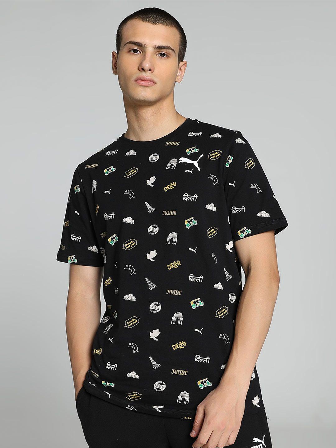 puma men delhi city tee printed cotton t-shirt