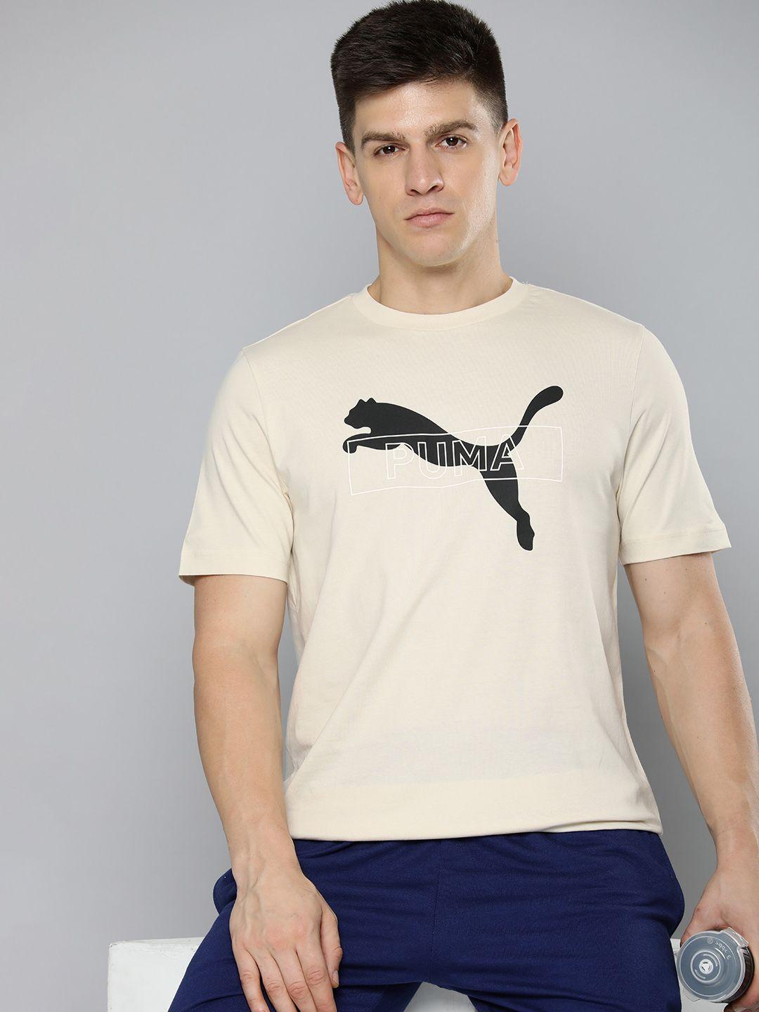 puma men desert road graphic brand logo printed pure cotton t-shirt