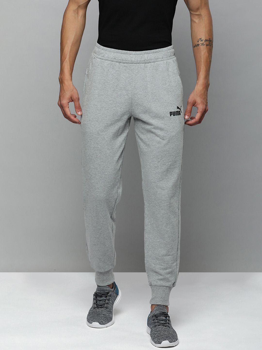 puma men ess logo mid-rise regular fit joggers