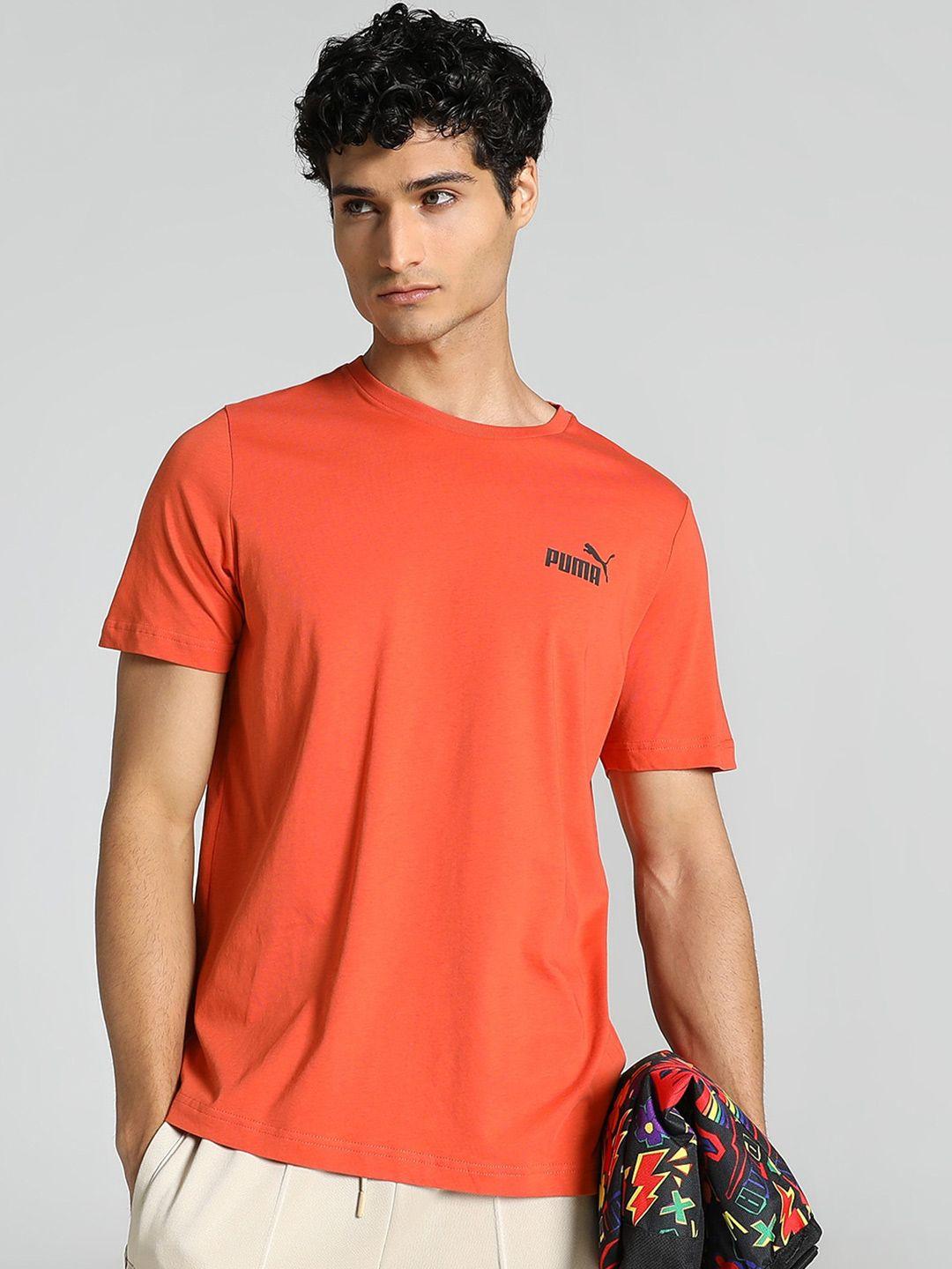 puma men essentials small logo regular fit cotton t-shirt