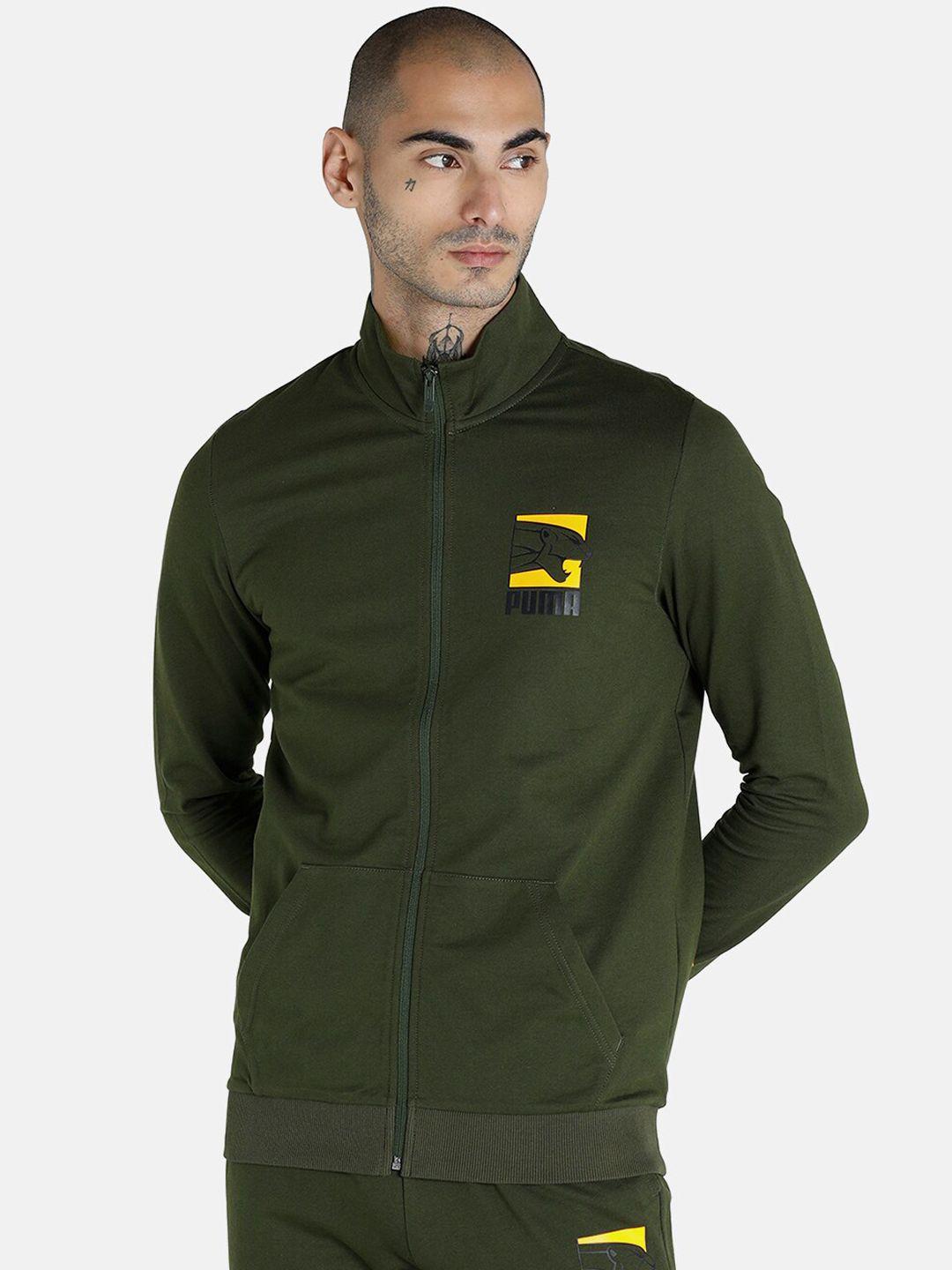 puma men green x 1der roar sporty track jacket