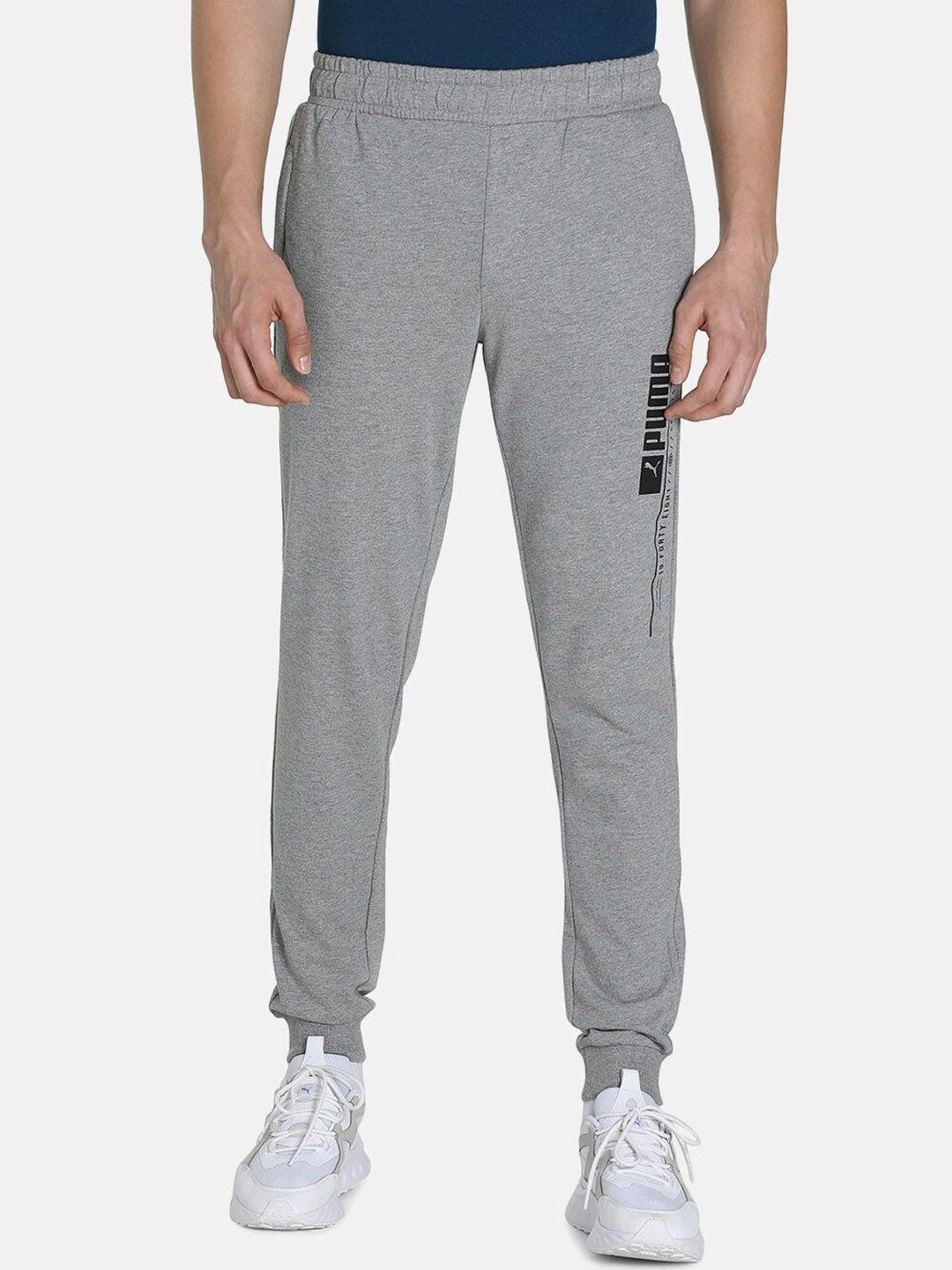 puma men grey brand logo track pant