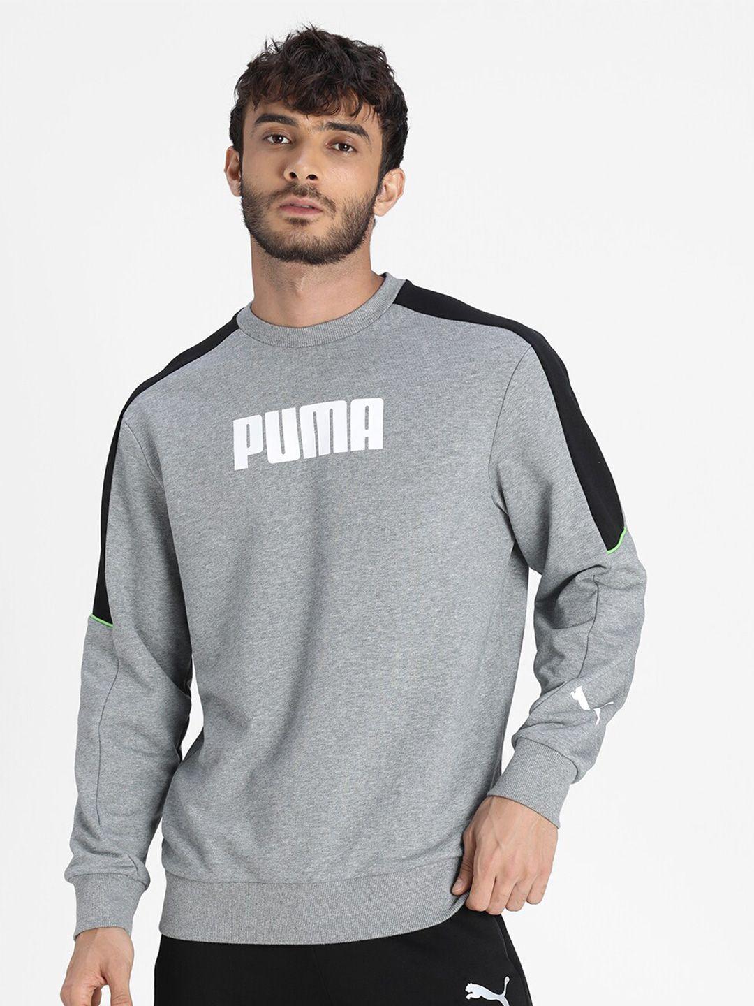 puma men grey modern basics sweat shirt