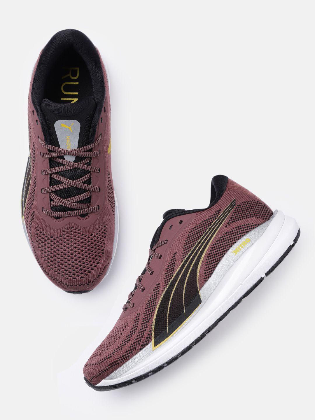 puma men magnify nitro knit running shoes