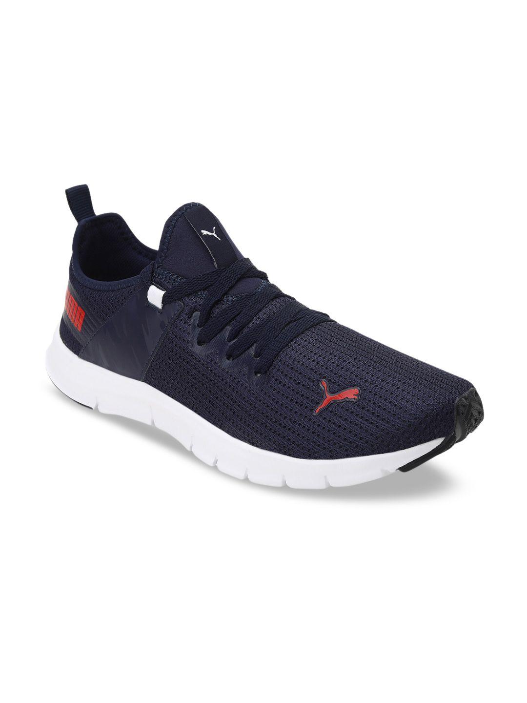 puma men navy blue flex fire v1 idp sneakers