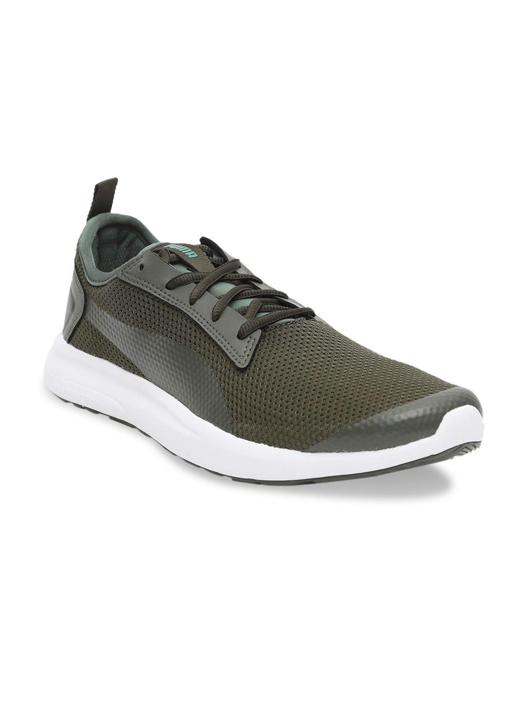 puma men olive green breakout v2 idp sneakers