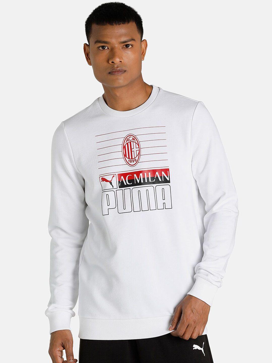 puma men printed a.c. milan football ftblcore sweatshirt