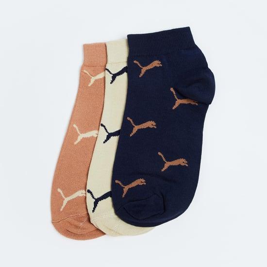 puma men printed ankle-length socks - pack of 3