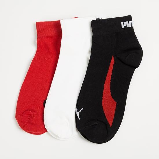puma men printed ankle length socks - pack of 3