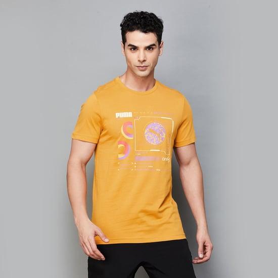 puma men printed regular fit sports t-shirt