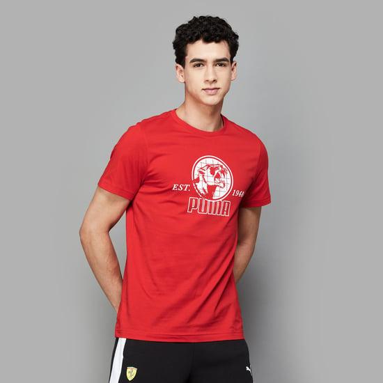 puma men printed regular fit sports t-shirt