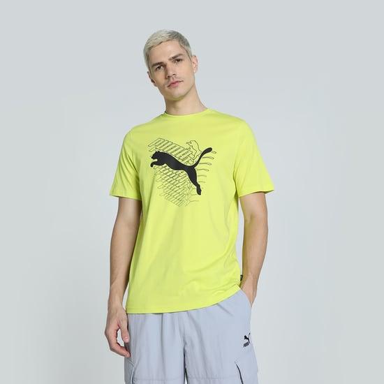 puma men printed regular fit sports t-shirt