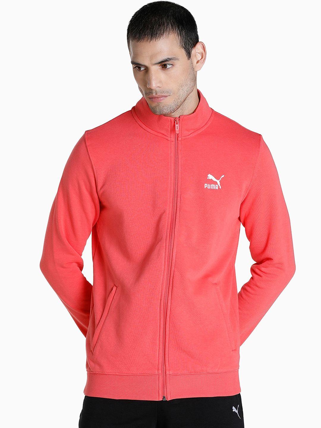 puma men red blue brand logo sporty cotton summer squeeze jacket
