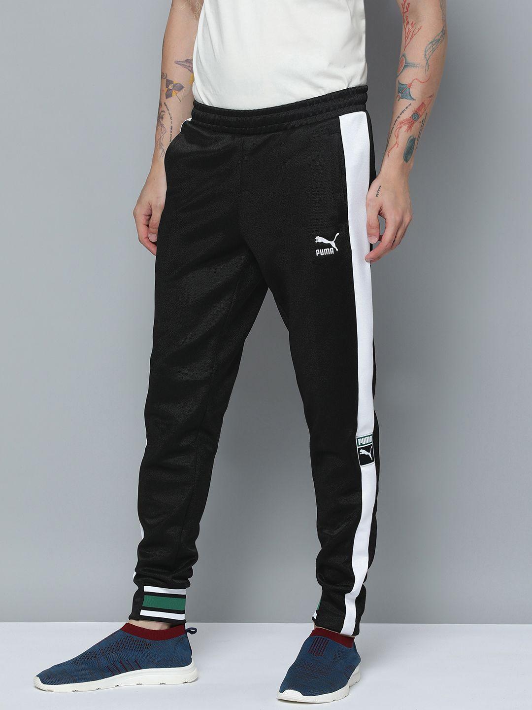 puma men slim fit colourblocked t7 archive remaster joggers