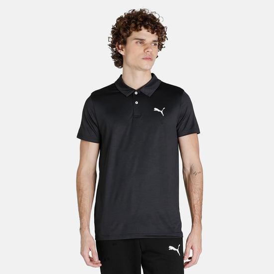 puma men solid half sleeves regular fit polo t-shirt