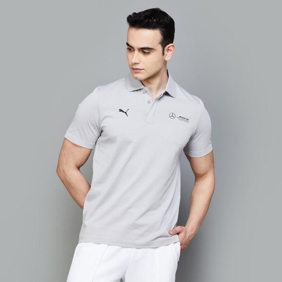 puma men solid polo t-shirt