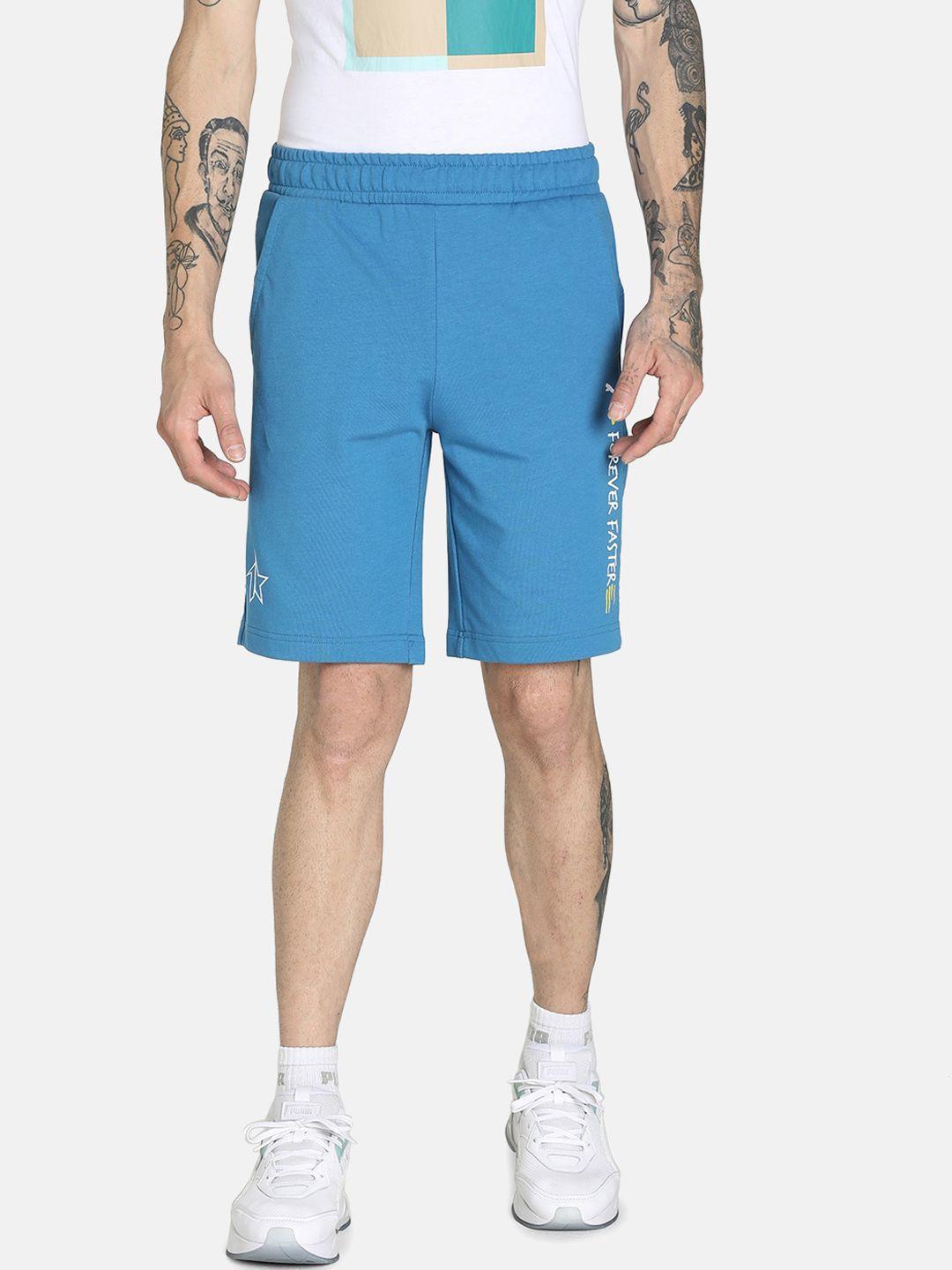 puma men solid regular fit cotton sports shorts