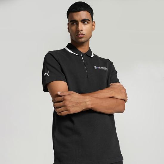 puma men solid regular fit polo t-shirt