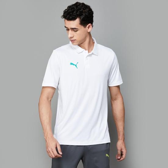 puma men solid regular fit polo t-shirt