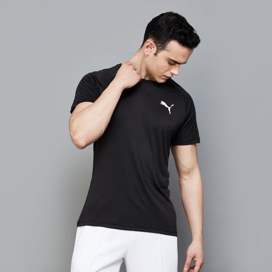 puma men solid regular fit sports t-shirt