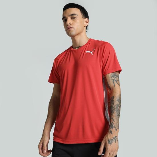 puma men solid regular fit sports t-shirt