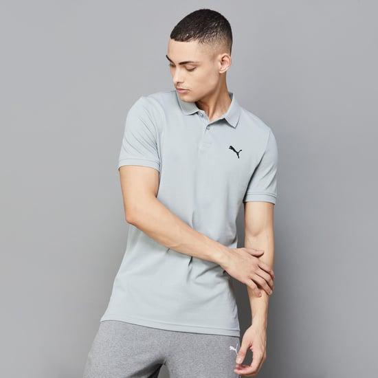 puma men solid slim fit polo t-shirt