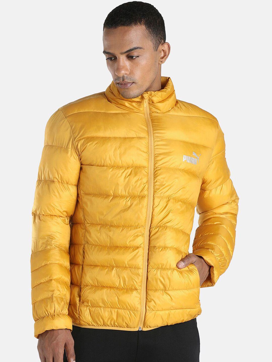 puma men yellow puffer jacket