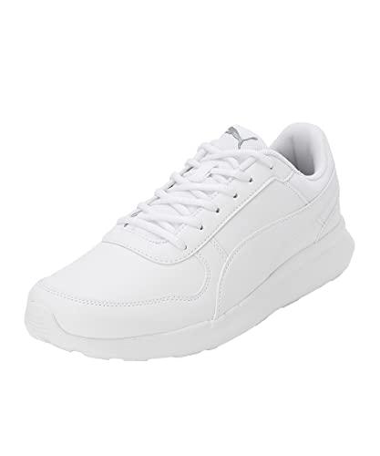 puma mens dexfly v1 white-cool mid gray sneaker - 9uk (39400501)