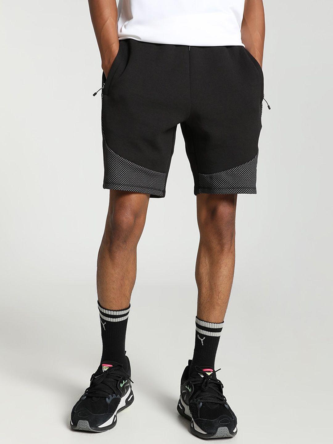puma mens evostripe 8'' mid-rise cotton sports shorts