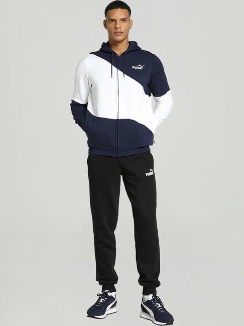 puma mid blue regular fit printed tracksuit