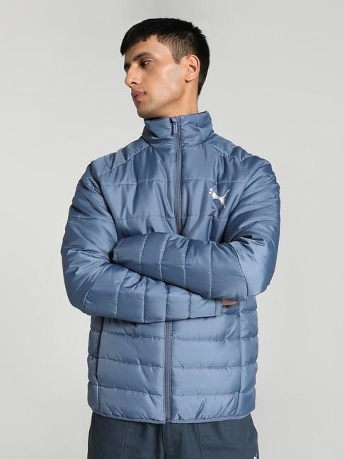 puma mid blue slim fit quilted jacket