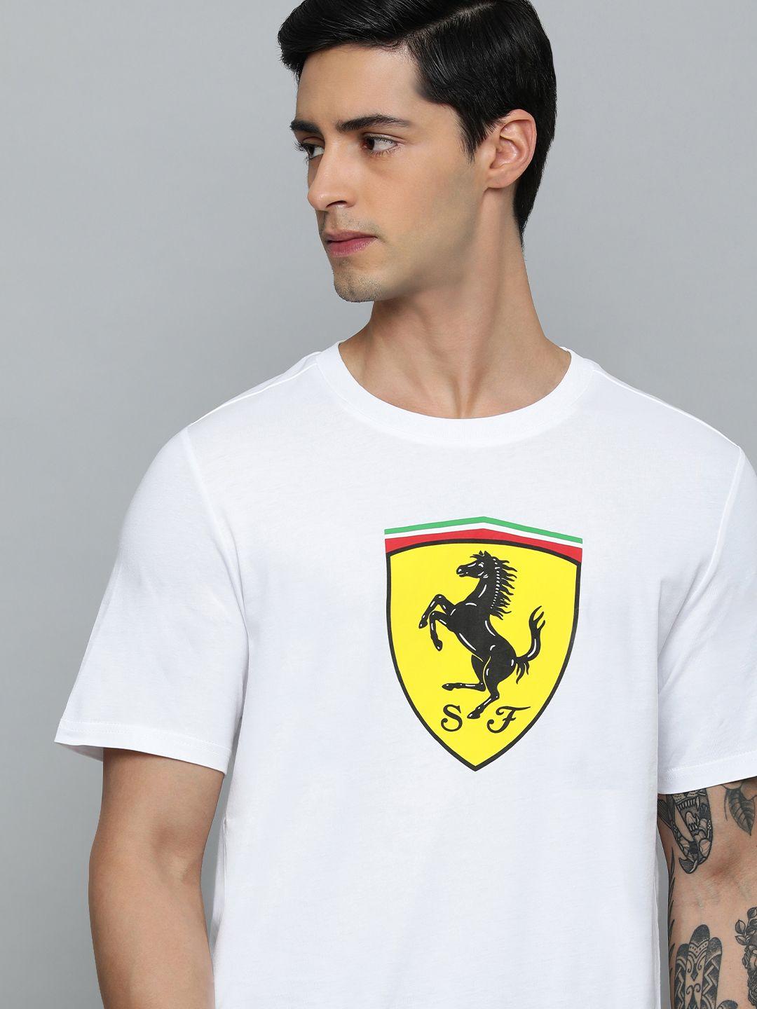 puma motorsport brand logo printed pure cotton t-shirt