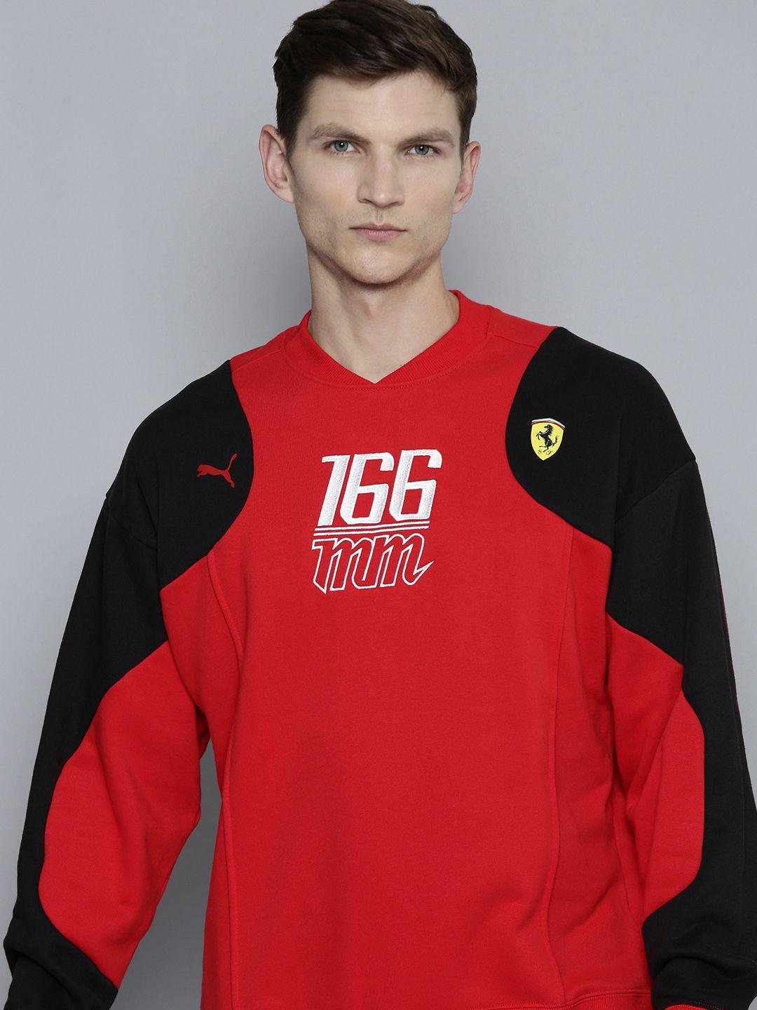 puma motorsport colourblocked ferrari race statement pullover sweatshirt